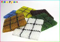 Кубик из бисера параллельное плетение