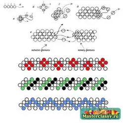 Узоры для браслетов из бисера крестиком