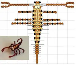 Игрушка скорпион из бисера