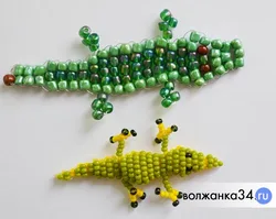 Крокодил Плоский Из Бисера Для Начинающих