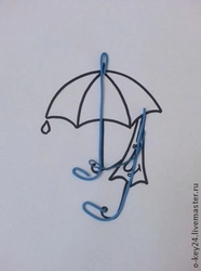 Брошь зонтик из бисера и бусин шаблоны