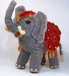 Амигуруми слон из бисера
