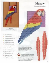 Попугай из бисера картинки