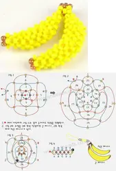 Фигурки из бисера плоские фрукты