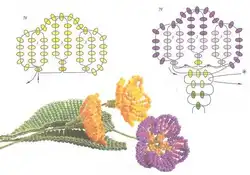 Рисунок из бисера цветы