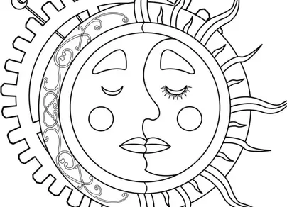 Раскраска аниматроники солнце и луна