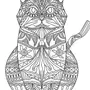Раскраска антистресс кошка