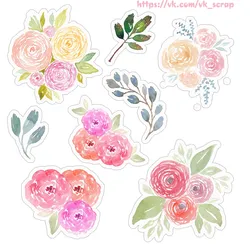 Распечатки для скрапбукинга цветы