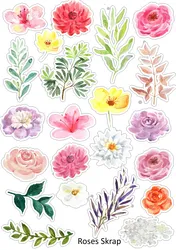 Стикеры для скрапбукинга цветы