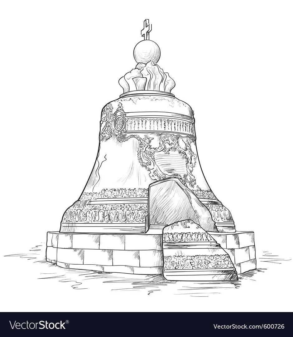 Колокол рисунок карандашом