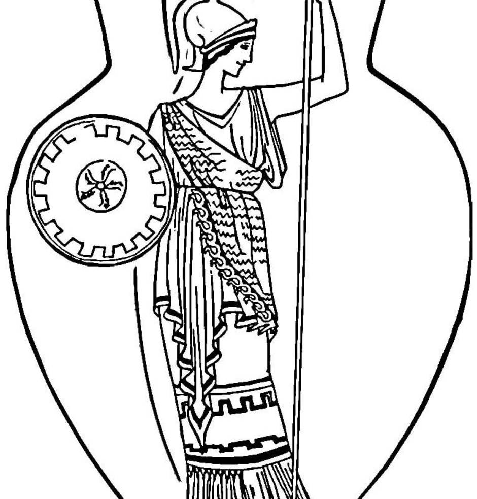 Афина паллада рисунок