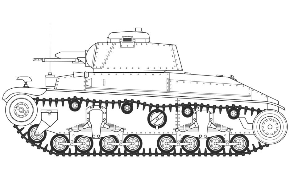 Раскраска танк