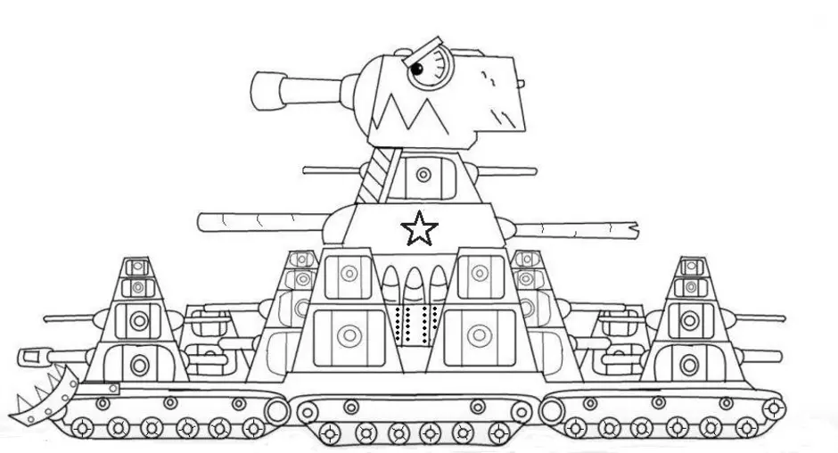 Танк для детей раскраска