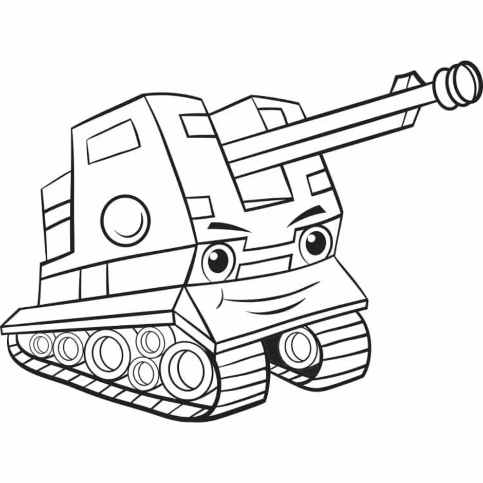Танк раскраска