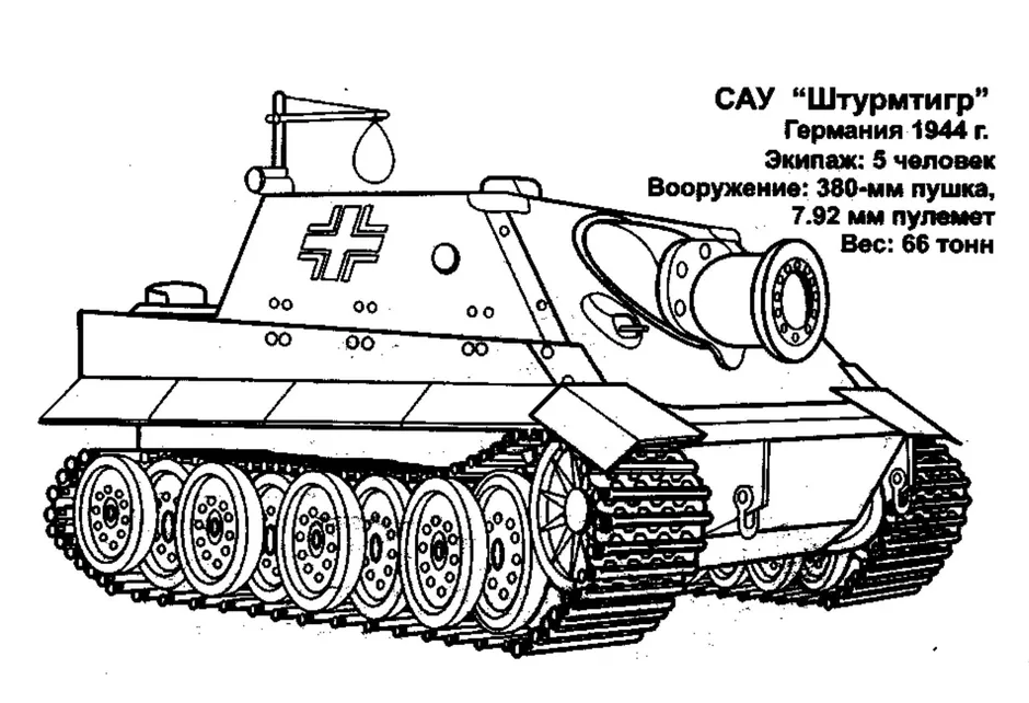 Танк разукрашка