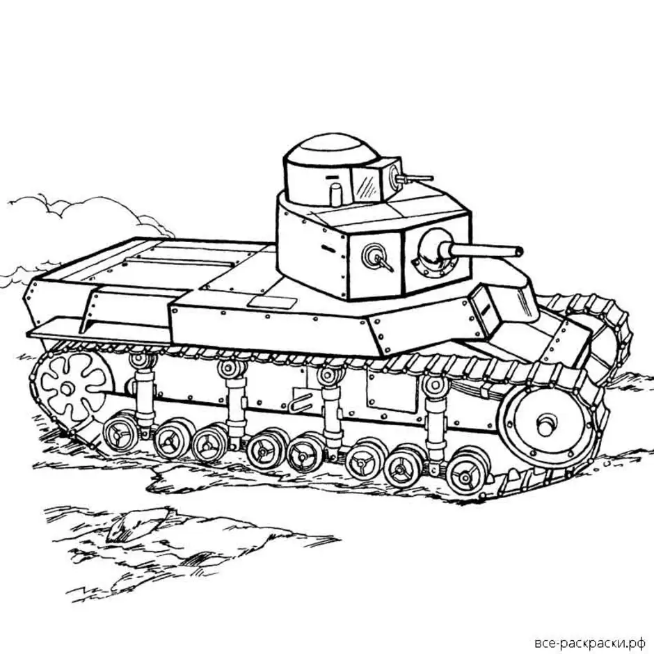 Танк т 34 раскраска
